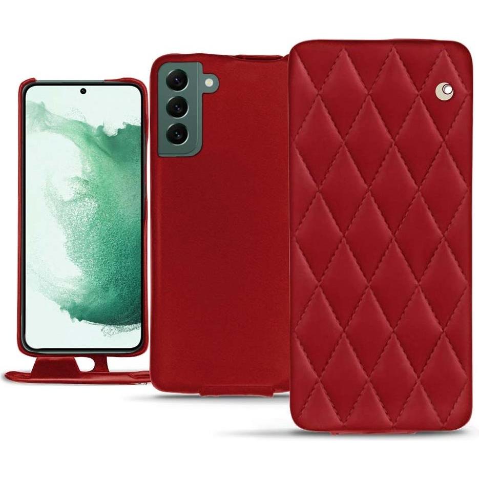 Noreve Lederschutzhülle vertikal (Samsung Galaxy S22+ 5G), Smartphone Hülle, Rot