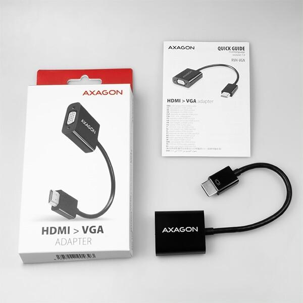 Produktbild Axagon HDMI (Typ A) — VGA (HDMI, VGA, 4.20 cm)