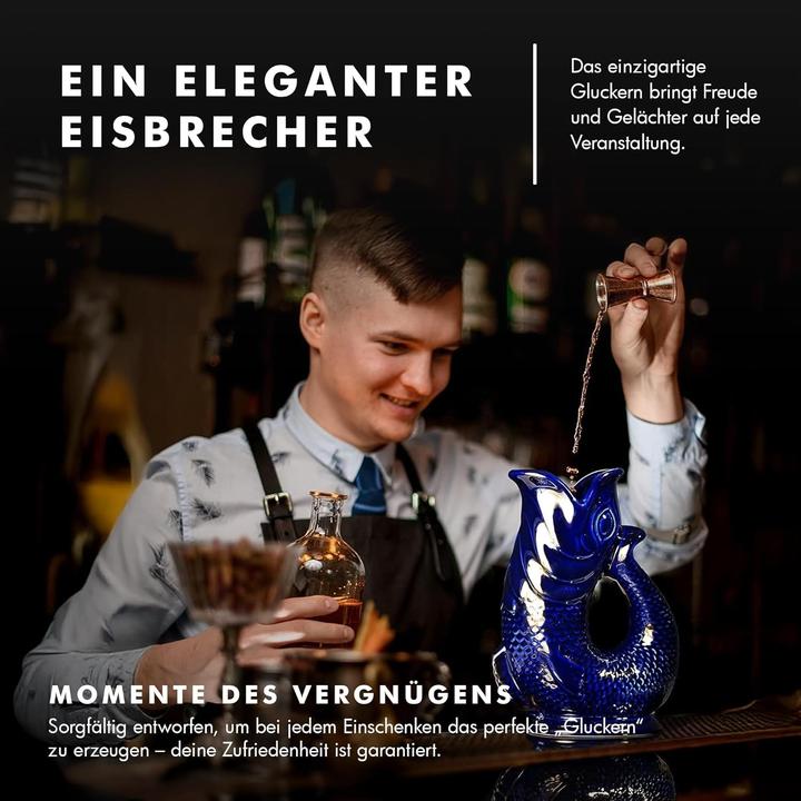 Produktbild Keramikkaraffe in Fischform mit Gluckergeräuschen (1.50 l)