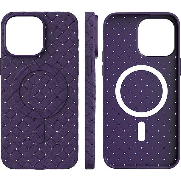 Hurtel MagSafe Woven Case for iPhone 15 Pro - black (Apple iPhone 15 Pro), Smartphone Hülle, Schwarz