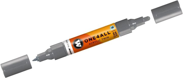 Actual product image Molotow Marqueur pour Maquettes - One4All Twin - Acrylique Gris-Bleu Sombre - 1,5/4mm - -238 - 15 cm (grey blue dark, 4 mm, 1 x)