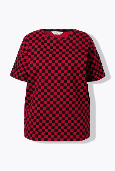 Actual product image Studio Untold Oversized Short Sleeve Checkerboard Tee (60)
