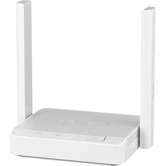 Keenetic Starter Router/Extender Wi-Fi Mesh N300 Con Smart Switch A 4 Porte, Router, Bianco, Grigio