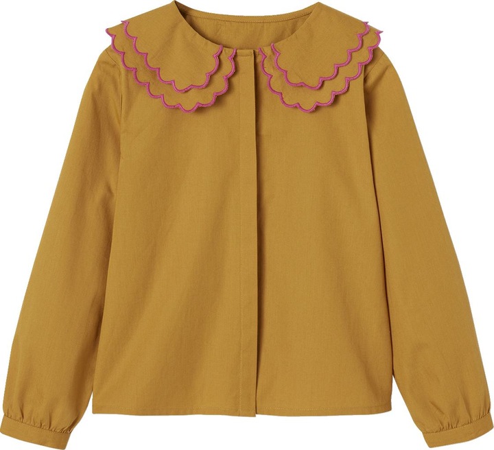 Image du produit Vertbaudet Blouse fille avec col oversized brodé (128)