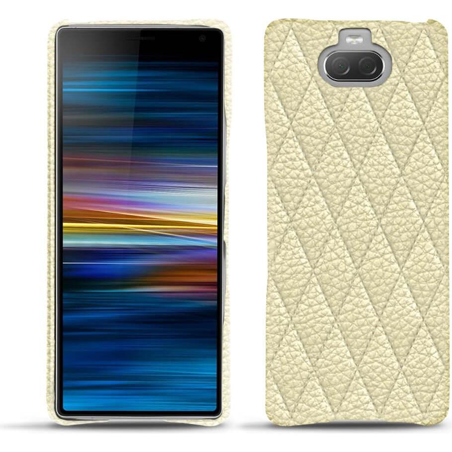 Noreve Lederschutzhülle (Sony Xperia 10), Smartphone Hülle, Weiss