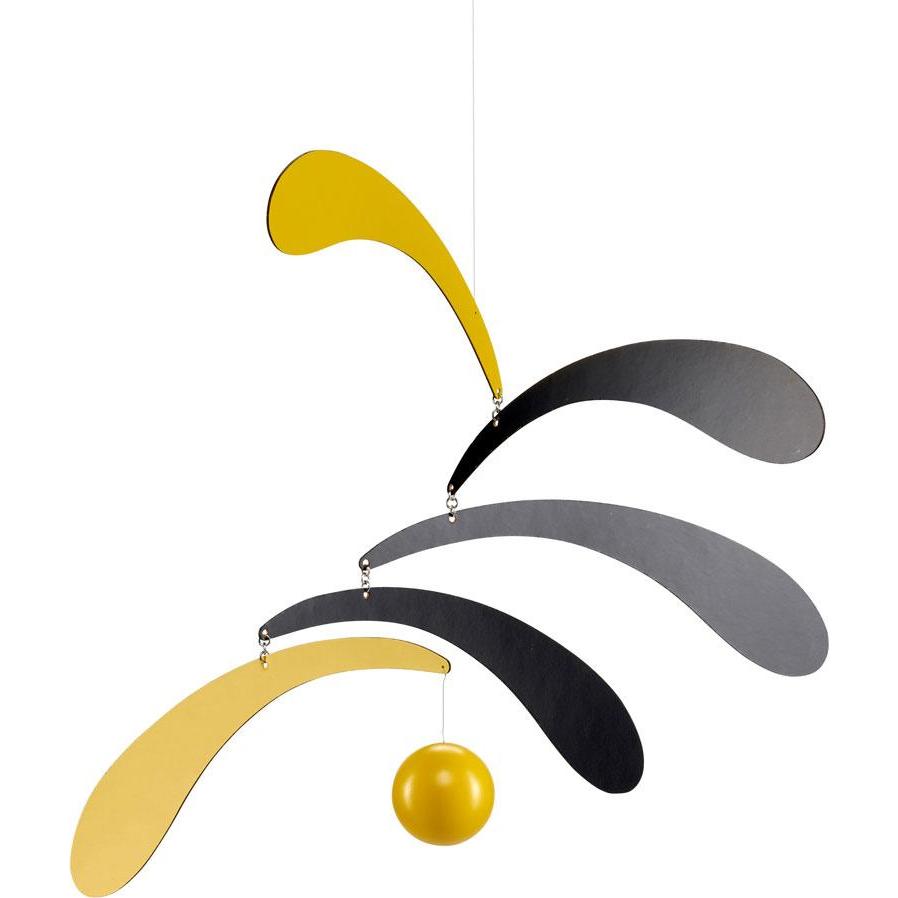 Flensted Mobiles, Babymobile, Flowing Rhythm Mobile gelb