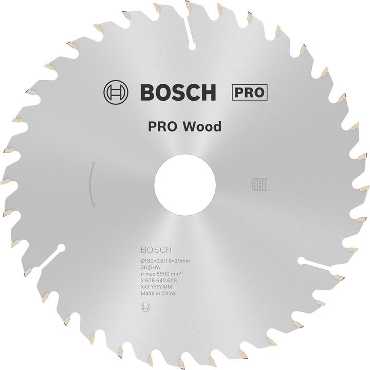 Actual product image Bosch Professional Zubehör PRO Wood circular saw blade, 180 x 2.6 x 30 mm