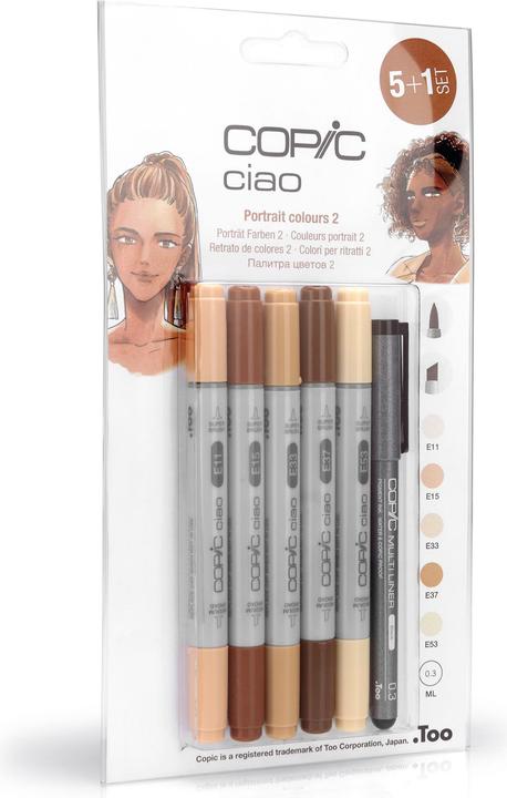 Produktbild Copic Marker ciao, 5+1 Set "Portrait 2" (6x)