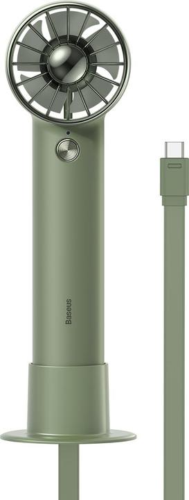 Actual product image Baseus Flyer Turbine Handheld Fan High Capacity4000mAhType-C Output Line Green (56 dB)