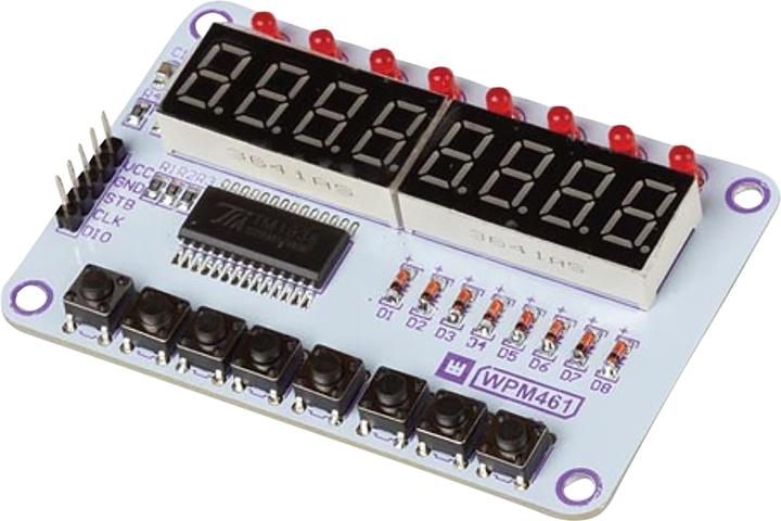 Whadda Button and display module with TM1638 chip