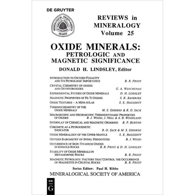 Oxide Minerals, Fachbücher von Donald H. Lindsley