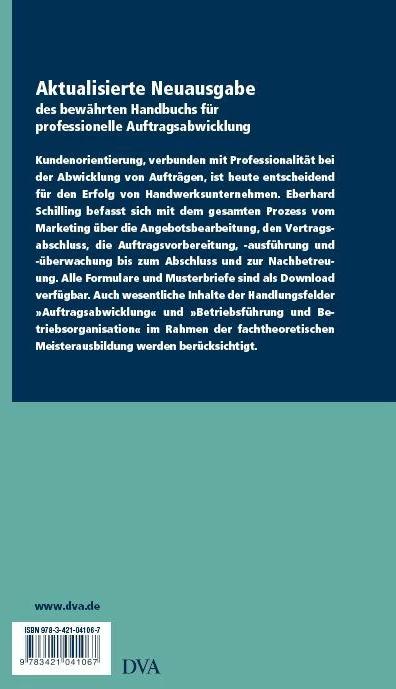 Produktbild Auftragsabwicklung (Deutsch, Eberhard Schilling, 2018)