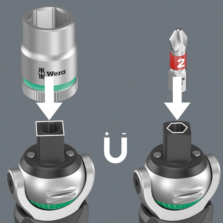 Actual product image Wera 8009 Zyklop Pocket Set Imperial 2 (1/4", 3/8")