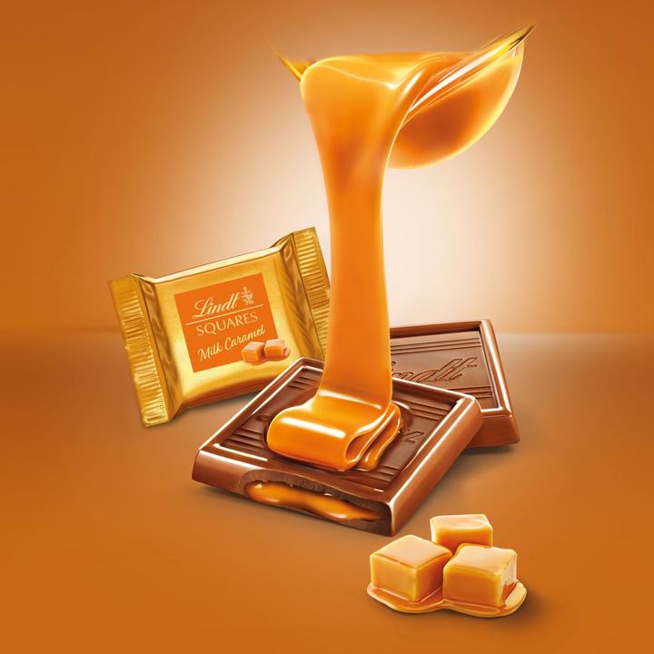 Actual product image Lindt Squares Pralinés Milk Caramel (144 g)