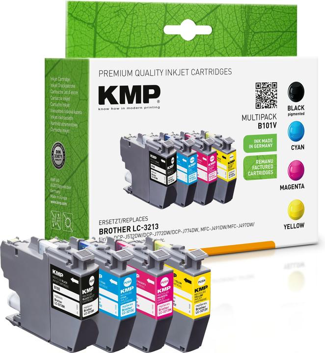 Produktbild KMP Tinte ersetzt LC3213VAL (M, C, Y, BK)