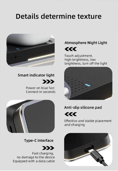 Produktbild MU Classic Faltbarer 3in1 Wireless Charger LX Design (15 W)