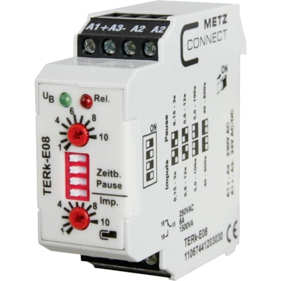 Metz Connect 11067441203030 TERk-E08 Zeitrelais 230 V/AC 1 St. 1 Wechsler, Relais