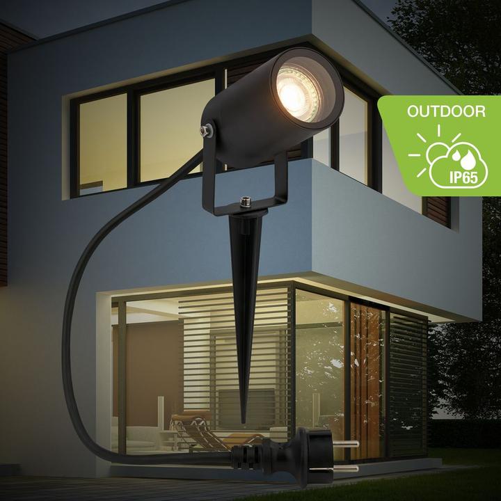 Produktbild Telefunken Erdspiess Outdoor Spot, schwarz, GU10 (GU10, IP65)