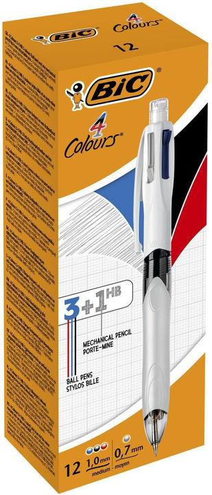 Produktbild Bic Kugelschreiber M/HB 942104 4Colours Multifun. 12 Stück (Weiss, Grau, 12 x)