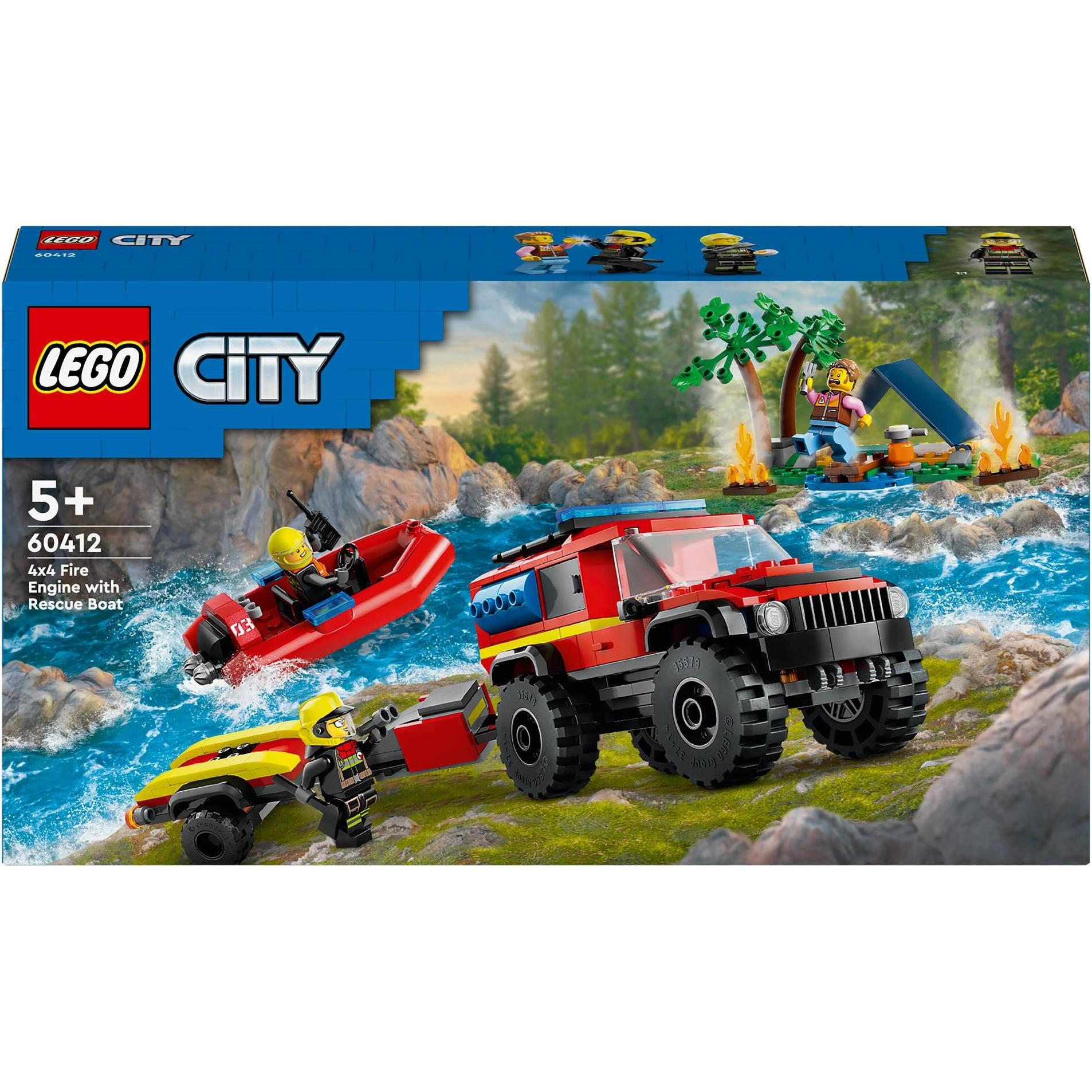 LEGO Feuerwehrgeländewagen mit Rettungsboot (60412, LEGO City)