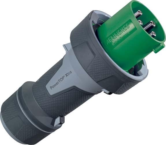 Produktbild Mennekes MEN 13209 PowerTOP Xtra 63A 4P 2H 300-500Hz IP67 CEE Stecker (CEE 63/5)