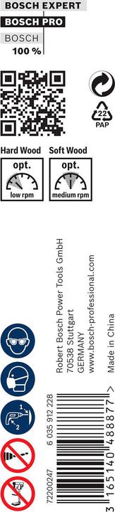 Actual product image Bosch Professional Zubehör PRO Wood Wood auger bit, 12 x 470 x 600 mm (7.9 mm)