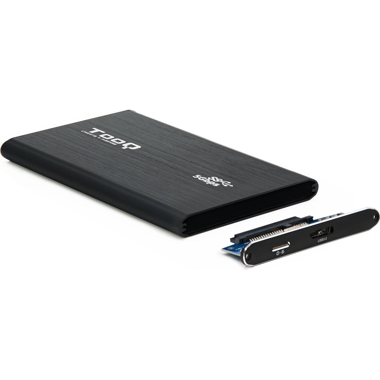 Tooq Technology CAJA EXTERNA TQE-2529B 2,5" 7 MM SATA USB 3.0 UASP NEGRA (2.5"), Festplattengehäuse, Schwarz