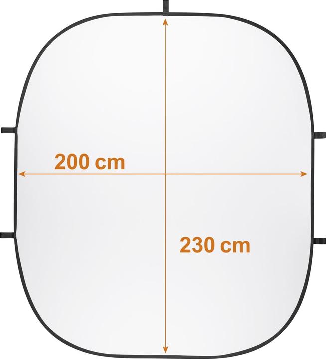 Actual product image Walimex Foldable Background 200x230cm black/white (230 cm, 200 cm)