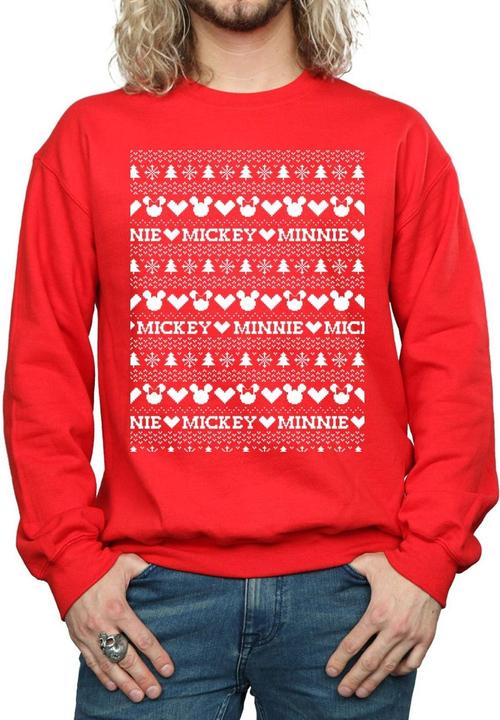 Immagine prodotto Disney Mickey And Minnie Christmas Fair Isle Felpa Uomo (L)