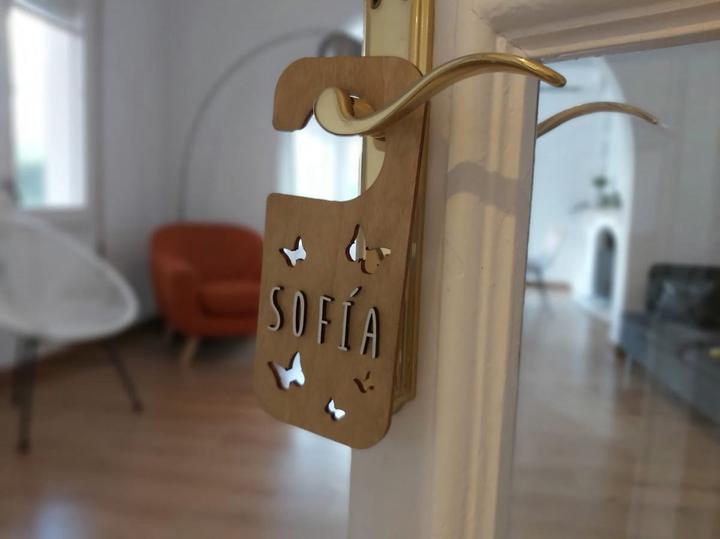 Actual product image Vintiun Door hanger butterfly nature personalizable