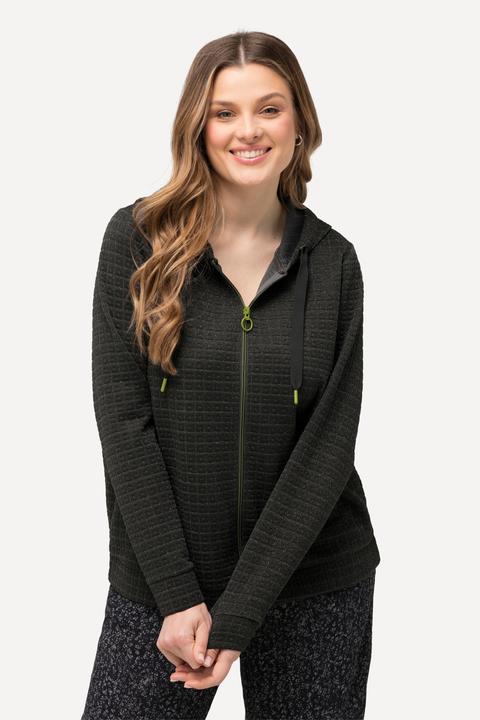 Produktbild Ulla Popken Kapuzenjacke, Metallic-Effekt, Struktur, Langarm (42, 44)