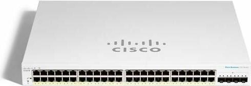 Produktbild Cisco CBS220-48FP-4X managed Layer2 Switch: - 48x10/100/1000 Base-T (RJ45) + 4x10GE SFP+ Uplink Por (48 Ports)