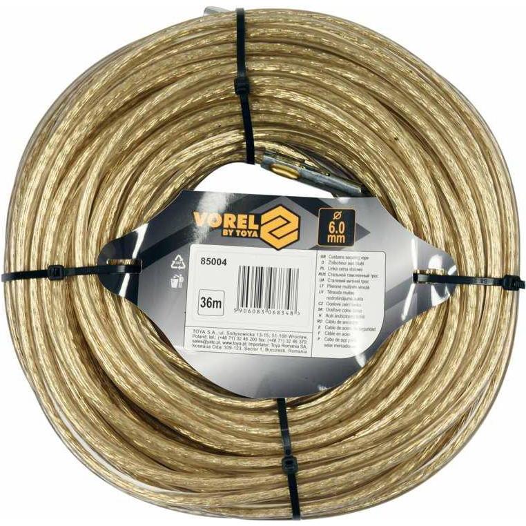 Toya, Corda, VOREL LINKA CELNA STALOWA 6mm*36m (36 m)