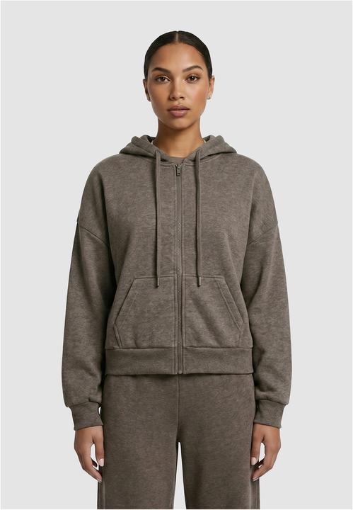 Produktbild Urban Classics Ladies Soft Brushed Knit Zip Hoody brownmelange M (M)