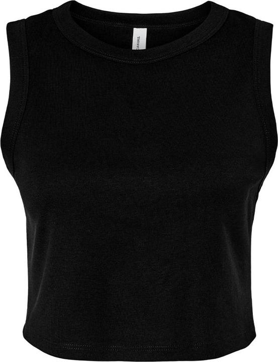 Actual product image Bella Canvas Womens/Ladies Plain Micro-Rib Muscle Crop Top