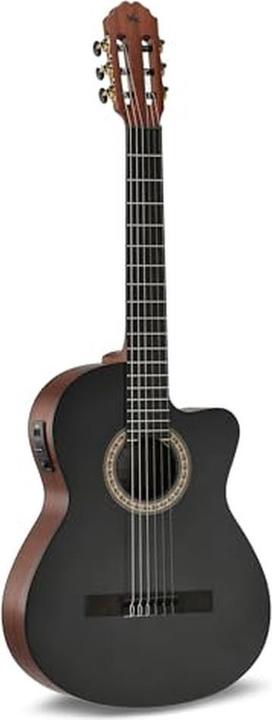 Manuel Rodriguez Électro-acoustique cutaway, son chaud et riche, pour débutants et confirmés (Guitare acoustique, Dos : acajou sapelli, Cordes : Hannabach 600HT, Lame supérieure : épicéa massif, Cou : Okoumé)