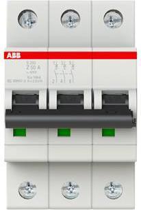 Actual product image ABB S203-Z50 Automatic circuit breaker 50A per M compact 3-pole