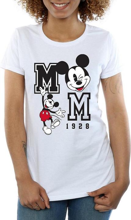 Image du produit Disney T-shirt en coton Femme/Femme Mickey Mouse Jump & Wink (M)