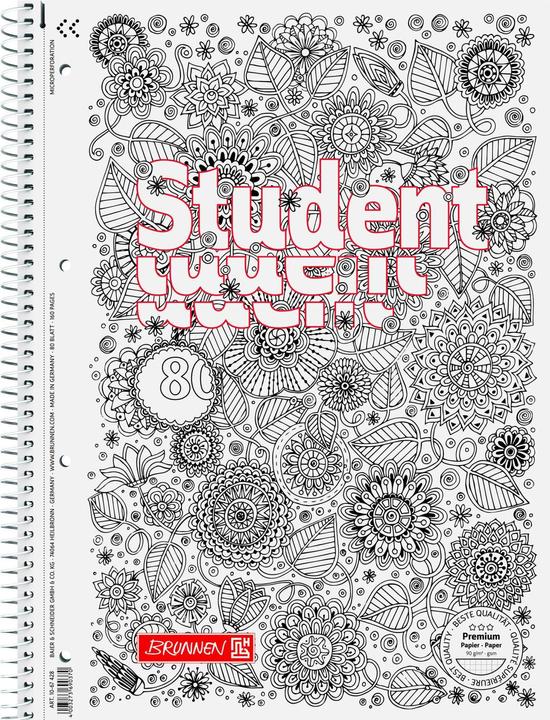 Actual product image Brunnen ZENart college notepad (A4, Checked)