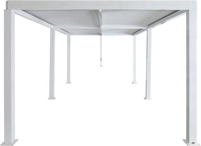 Produktbild Mendler Pergola HWC-L46, Gartenpavillon Lamellen-Pavillon, 11cm-Aluminium-Gestell, Regenrinne sturmfest, 3x6 (300 cm, 600 cm)