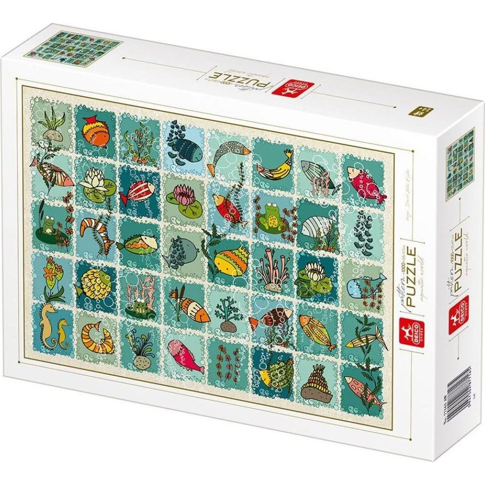 Deico Puzzle Muster: Wassertiere 1000 Teile (1000 Teile)
