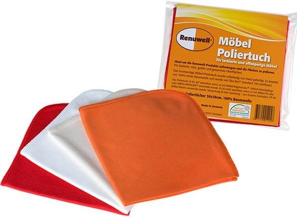 Renuwell toile à polir les meubles (Orange, Red, Blanc)