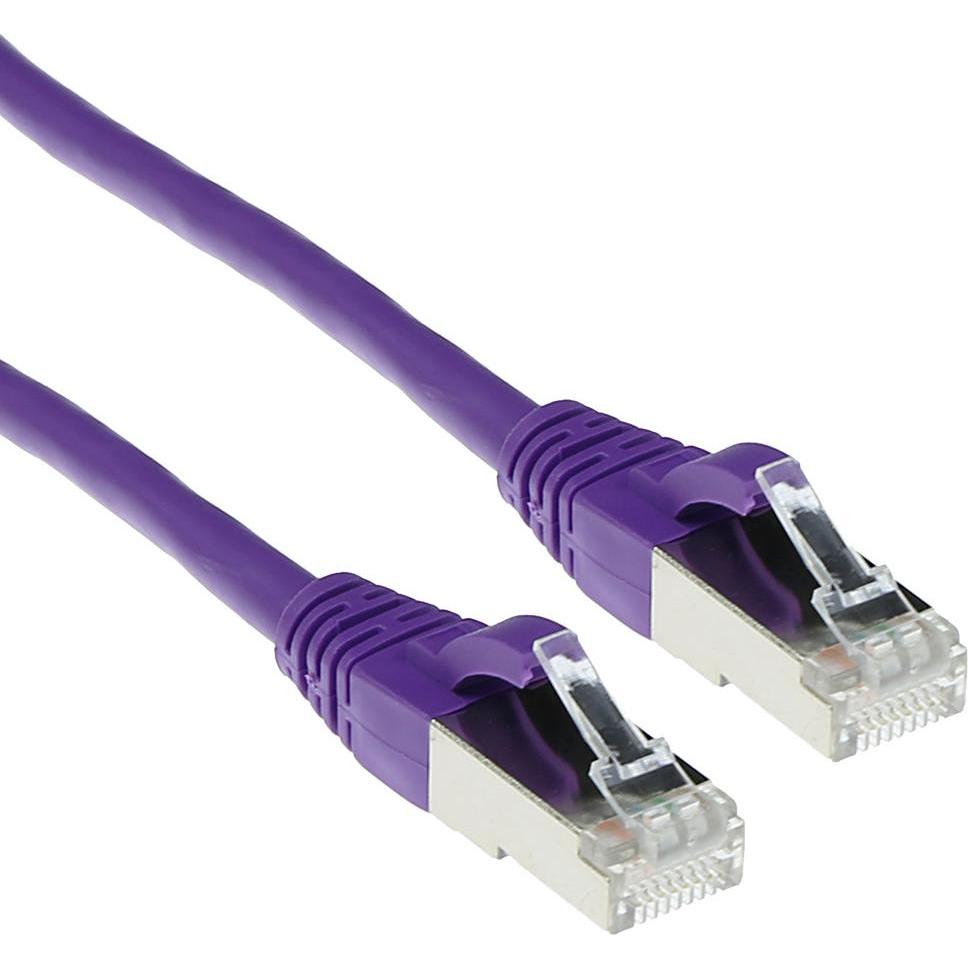 Thumbnail - ACT Purple 25 meter LSZH SFTP CAT6A patch cable snagless with RJ45 connectors (S/FTP, CAT6a, 25 m), Netzwerkkabel