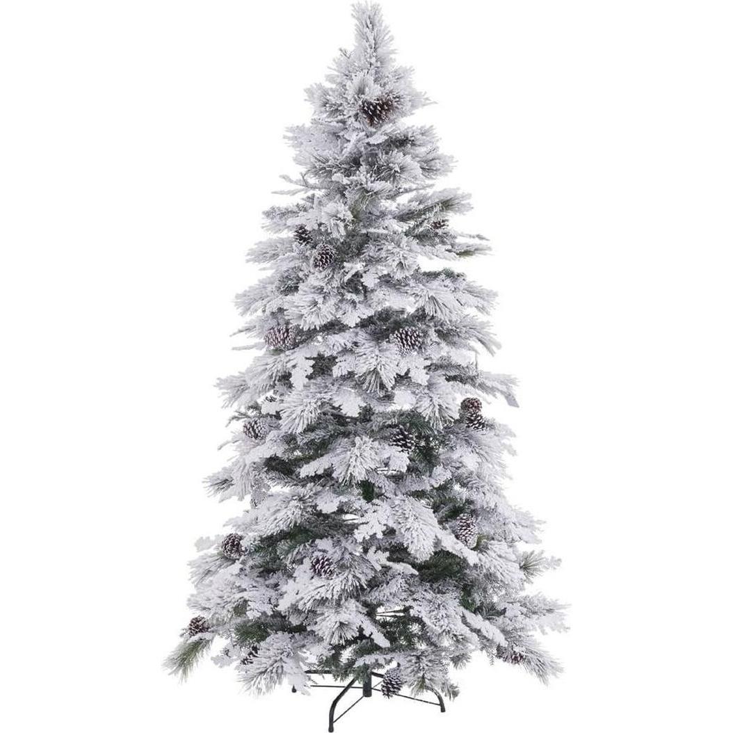 BigBuy, Weihnachtsbaum, Weihnachtsbaum Weiss grün PVC Metall Polyäthylen 150 cm (150 cm)
