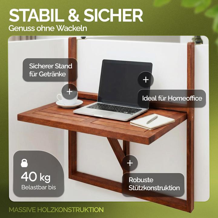Image du produit Casaria Table de balcon (45 cm)