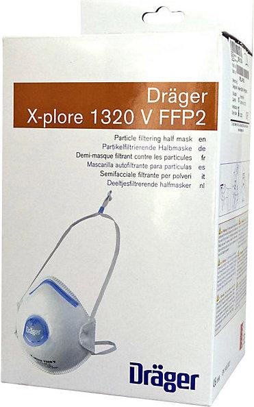 Actual product image L+D X-plore® FFP2 NR D fine dust mask with exhalation valve, model 1320V, pack of (FFP2, 10 x)