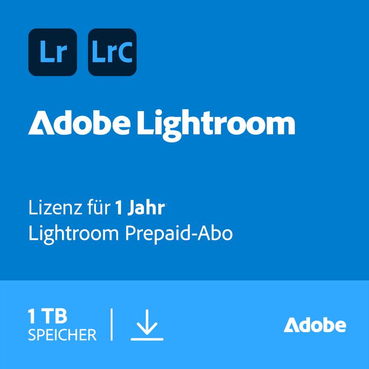 Adobe Lightroom (1 User, 1 Geräte/User, 12 Monate)