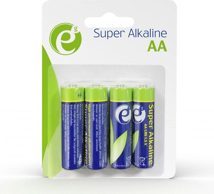 Actual product image Gembird EG-BA-AA4-01 - Disposable battery - AA - Alkaline - 1.5 V - 4 piece(s) (4 pcs., AA, 2900 mAh)