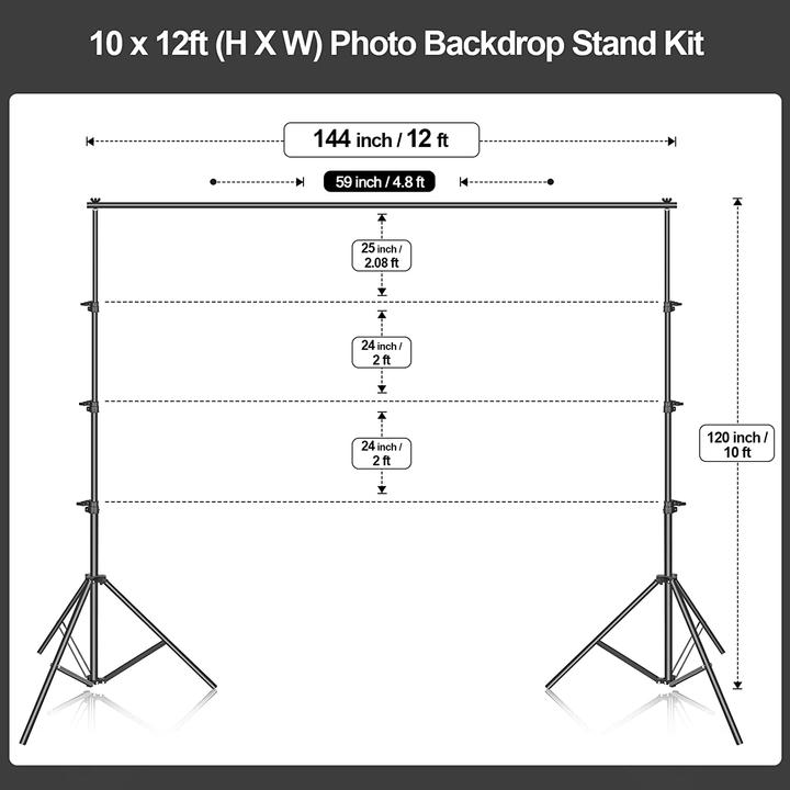 Produktbild Emart Foto Hintergrund Ständer Kit (360 cm, 300 cm)