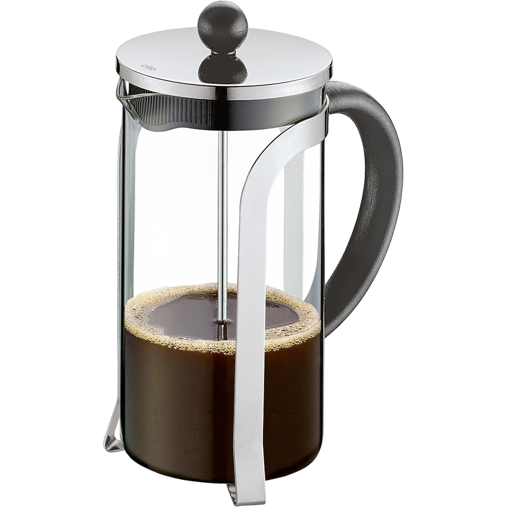 Cilio Tee- u. Kaffeebereiter 1 Ltr. H 22 cm, Kaffeebereiter, Transparent, Silber